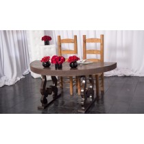 1/2 Moon Sweetheart Tuscan Rustic Table